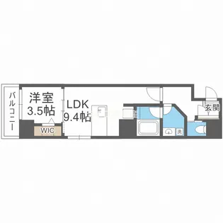 iCube森ノ宮【3階】の間取り