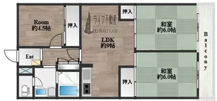 グローバル鴻池【1階】の間取り