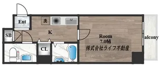 パークモダン高井田【7階】の間取り