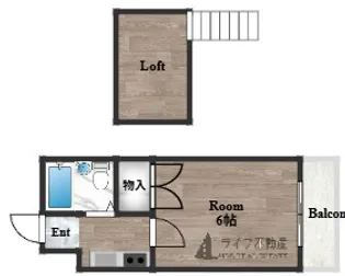 レオパレス若草【2階】の間取り