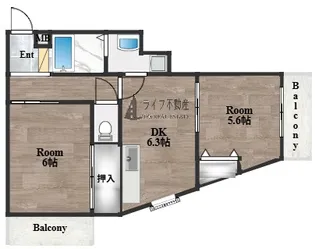 長瀬レーベンハイム【3階】の間取り