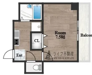 大阪府東大阪市花園本町1丁目【アパート】の間取り