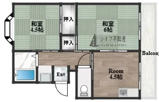 旭ハイツ【3階】の間取り