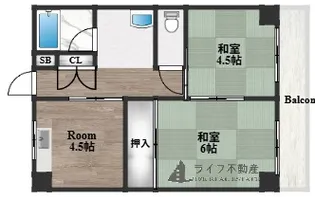 2Kの間取り画像