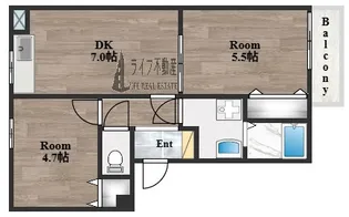 カトルセゾン【2階】の間取り