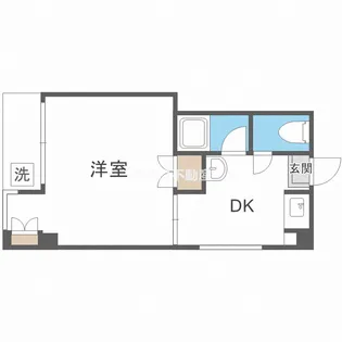 1DKの間取り画像