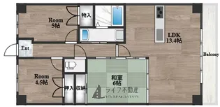 ディオフェルティ石切【3階】の間取り