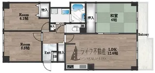 フォルム石切さくら坂【8階】の間取り