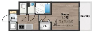 インザライフ大阪EAST RESIDENCE【12階】の間取り