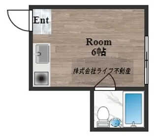 レジデンス小若江【1階】の間取り