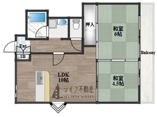 スターリースカイテラニシ【5階】の間取り