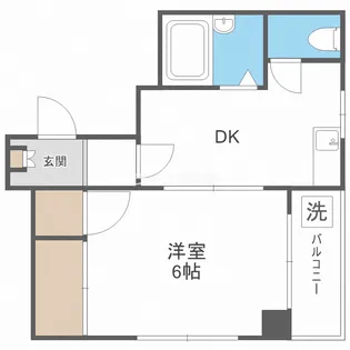 玉造クローバーハイツ【4階】の間取り