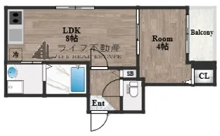 パロス衣摺クリアス【2階】の間取り