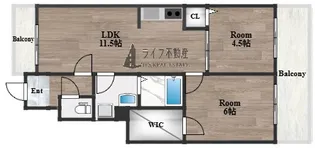 アンジョレット【1階】の間取り