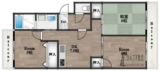 サンハイム南山本【4階】の間取り