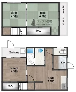 大阪府東大阪市中小阪5丁目【一戸建】の間取り