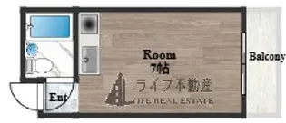 ハイツ當里家【2階】の間取り