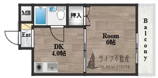 イーストコート清水【4階】の間取り