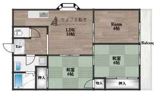 むつみハイツ【2階】の間取り