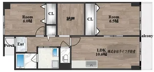 2SLDKの間取り画像