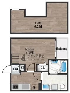 ヴァンベール小若江【2階】の間取り