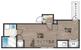 1LDKの間取り画像