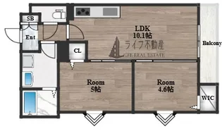 ラモーナ東山町Ⅰ【3階】の間取り