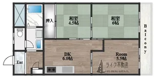 花園マンション巽【1階】の間取り