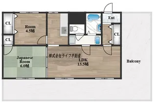 ギャレ近大前【5階】の間取り