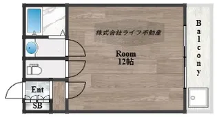 グローリーハイツ東成【1階】の間取り