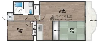フローリッシュ北田【8階】の間取り