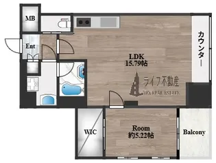 プレジオ長田【5階】の間取り