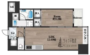 プレジオ長田【8階】の間取り