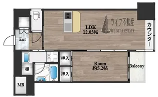 プレジオ長田【8階】の間取り