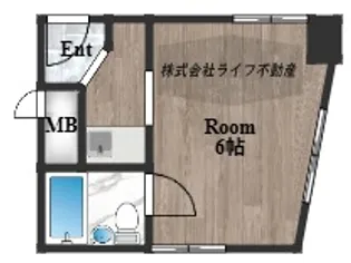 グローバル八戸ノ里Ⅱ【2階】の間取り