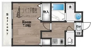 グッドライフ岩田【4階】の間取り