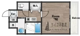 1Kの間取り画像