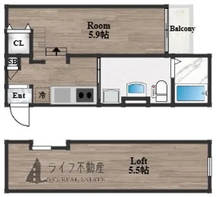 Y&Mアルタイル加納【1階】の間取り