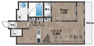 1LDKの間取り画像