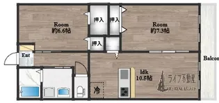 エトワール東大阪【2階】の間取り