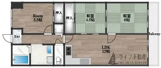 新深江サンハイツ【6階】の間取り