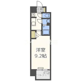 ララプレイス玉造オーブ【9階】の間取り