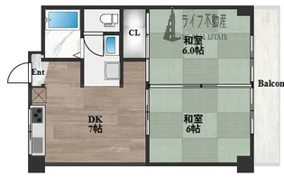 サンハイツ大和【1階】の間取り