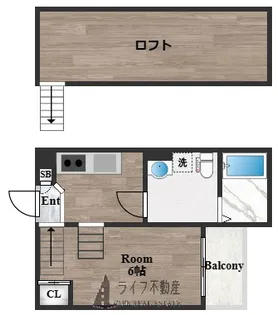 lesourire大蓮北【2階】の間取り