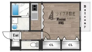 グランドール池島【1階】の間取り