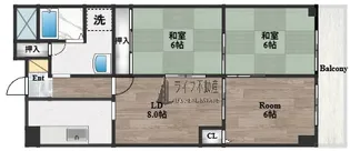 アバハイム西村【5階】の間取り