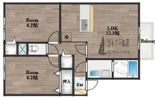 エスポワールKII【102号室】の間取り