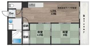 高井田ランプハウス【4階】の間取り