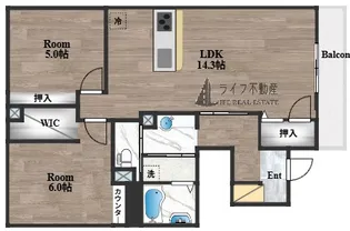 グルーヴィフィールド【1階】の間取り