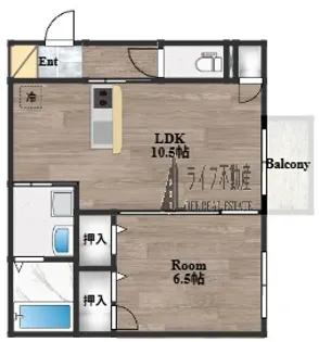 1LDKの間取り画像